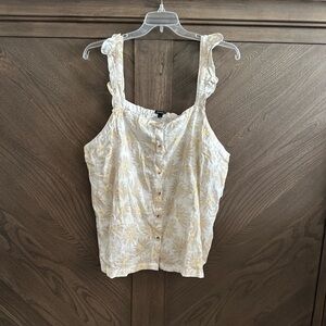 Torrid Double Gauze Ruffle Button Front Tank Top Size 3X